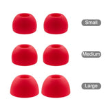 Silicone Replacement Ear Tips For Tozo Nc9 Wireless Earbuds Tips, 9 Pairs (S/M/L) Red