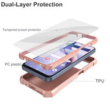 for BLU View Speed Ultra B1660V Case with Screen Protector, Speed Ultra Dual Layer Phone Case, Shockproof Corners TPU Bumper, Slim Silicone, Rugged