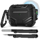 for AirPods Pro 3 Case with Lock, Compatible with AirPod 3rd Gen Cover [Fit for MagSafe], Military Grade Hard Shell for iPods Pro3 with Cleaner Kit &