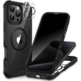 Magnetic iPhone 16 Pro Max Case with Privacy Screen, Camera Protection Black