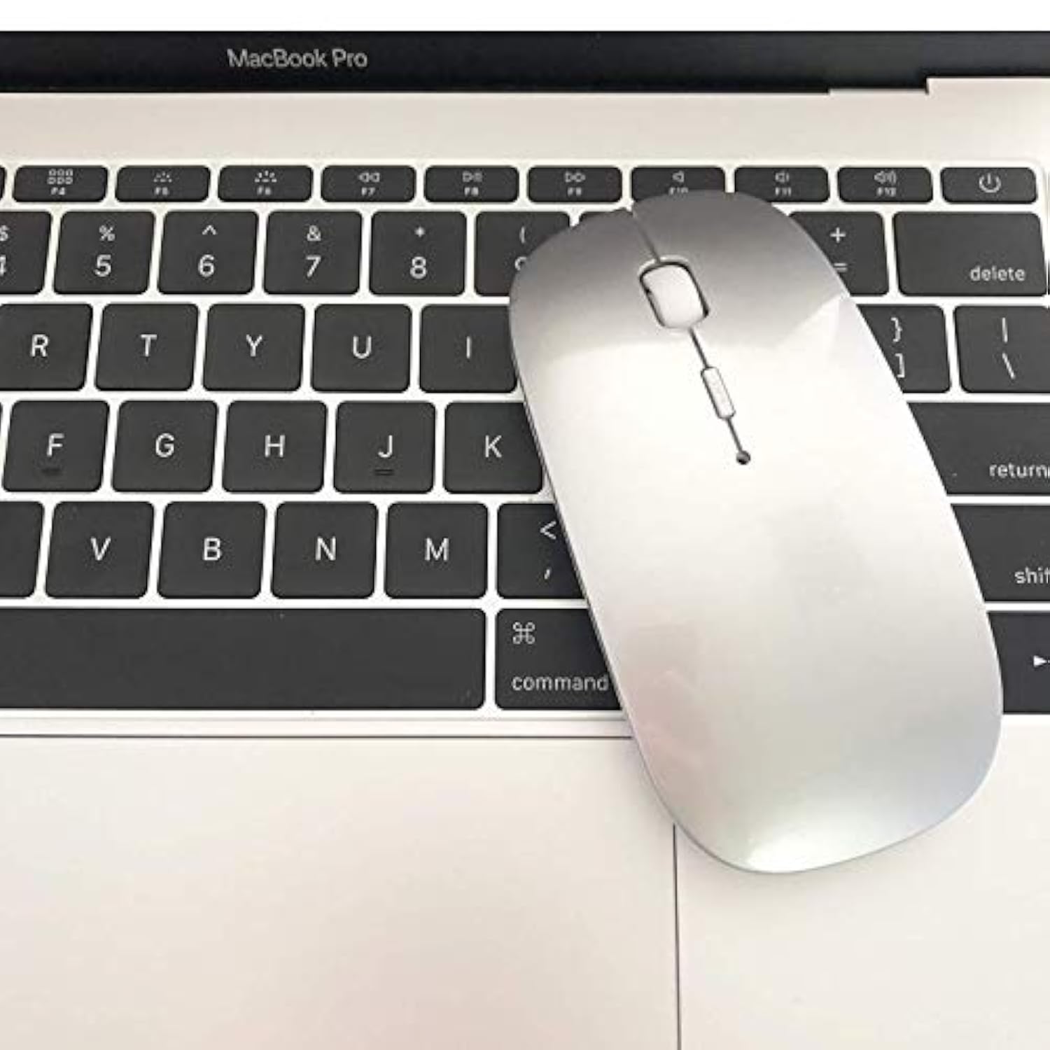 Bluetooth Wireless Mouse For Laptop Mac Macbook Macbook Air Macbook Pro Pc Desktop Computer Windows Chromebook Notebook (Silver)