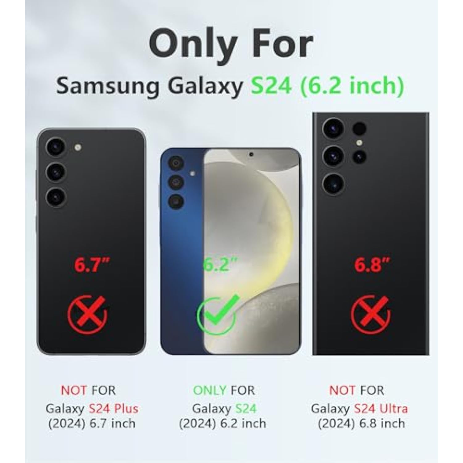 For Samsung-Galaxy S24 Protective Case: Military Grade Dropproof Cell Phone Cover With Kickstand & Slide | Heavy Duty Rugged Phonecase Bumper Textured | Heavy Duty(Black)