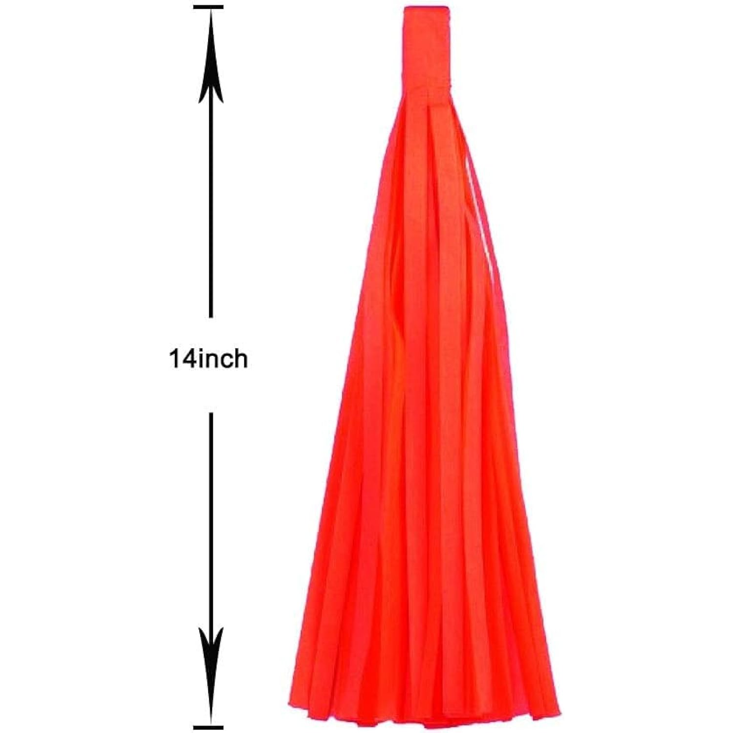 Rose Red Pink Orange Tassel Garland Banner Paper Tassels Pack of 15