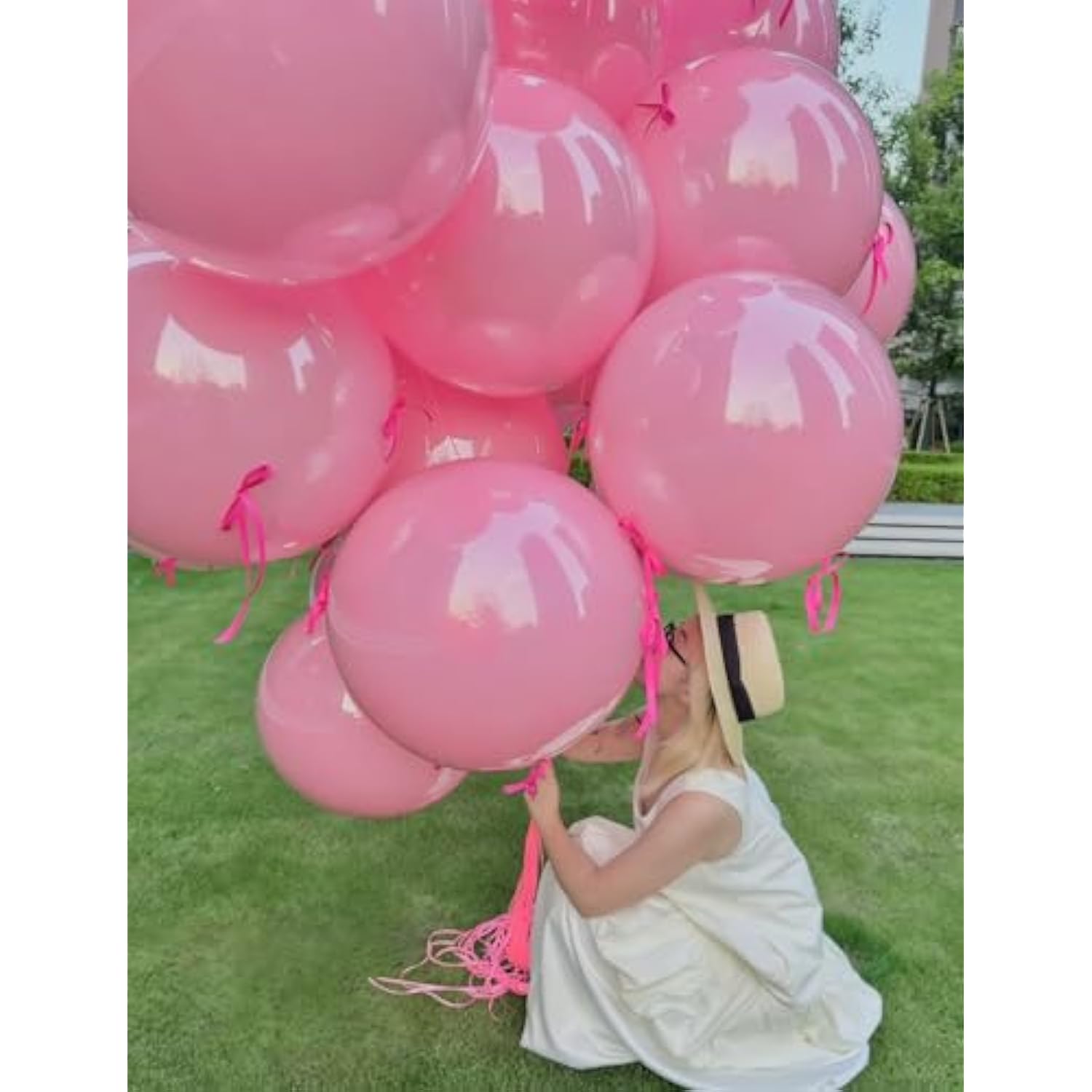 Big Pink Balloons - 36 Inch Pastel Pink Balloons Giant Jumbo Latex Balloon Extra Large Round Balloon For Baby Shower Gender Reveal Birthday Party Decorations, Photo Shoot
