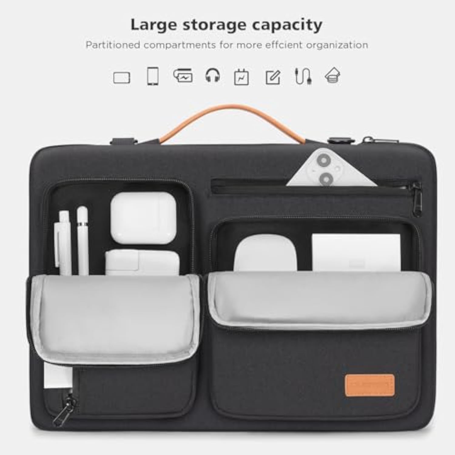 Laptop Bag Case 17 Inch Computer Shoulder Sleeve For 17.3" Lenovo Legion 5/5I /Ideapad L340 /Hp Gaming Pavilion 17/Dell G7 17/Envy Laptop 17/Lg Gram 17/17.3" Msi 17/Acer/Asus,Black