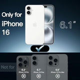JETech Case for iPhone 16 6.1-Inch, Non-Yellowing Shockproof Phone Bumper Cover, Anti-Scratch Clear Back (Clear)