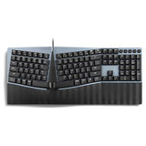 Periboard-535Br [Firmware Updated] Wired Ergonomic Mechanical Keyboard - Full-Size - Low-Profile Brown Tactile Switches - Nkro Anti-Ghosting - Compatible With Windows And Macos