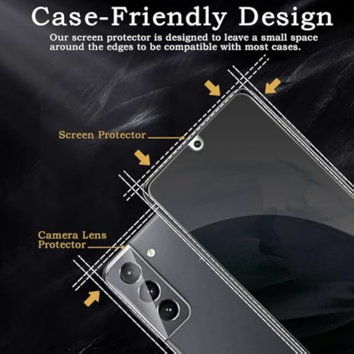 [2+2 Pack] Privacy Screen Protector For Samsung Galaxy S21 Plus, Anti-Spy Shatterproof Tempered Glass With Camera Lens Tempered Glass 9H Hardness Bubble Free
