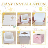 Pink Bow Diaper Raffle Baby Shower Game, Pink Bow Diaper Raffle Baby Shower Party Kit, Including 50 Pink Bow Diaper Raffle Tickets, Diaper Raffle Baby Shower Decor, Pink Bow Raffle Game Box