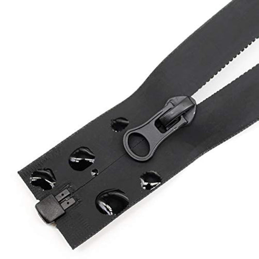 2Pcs 16 Inch Waterproof Zippers Black #5 Separating Waterproof Zippers
