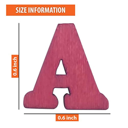 100 Pcs Colorful Wooden Letters Buttons Rustic Buttons For Clothes Sew