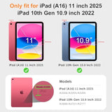 For Ipad 10Th Generation Case 10.9 Inch 2022, Slim Tri-Fold Stand Soft Tpu Bac