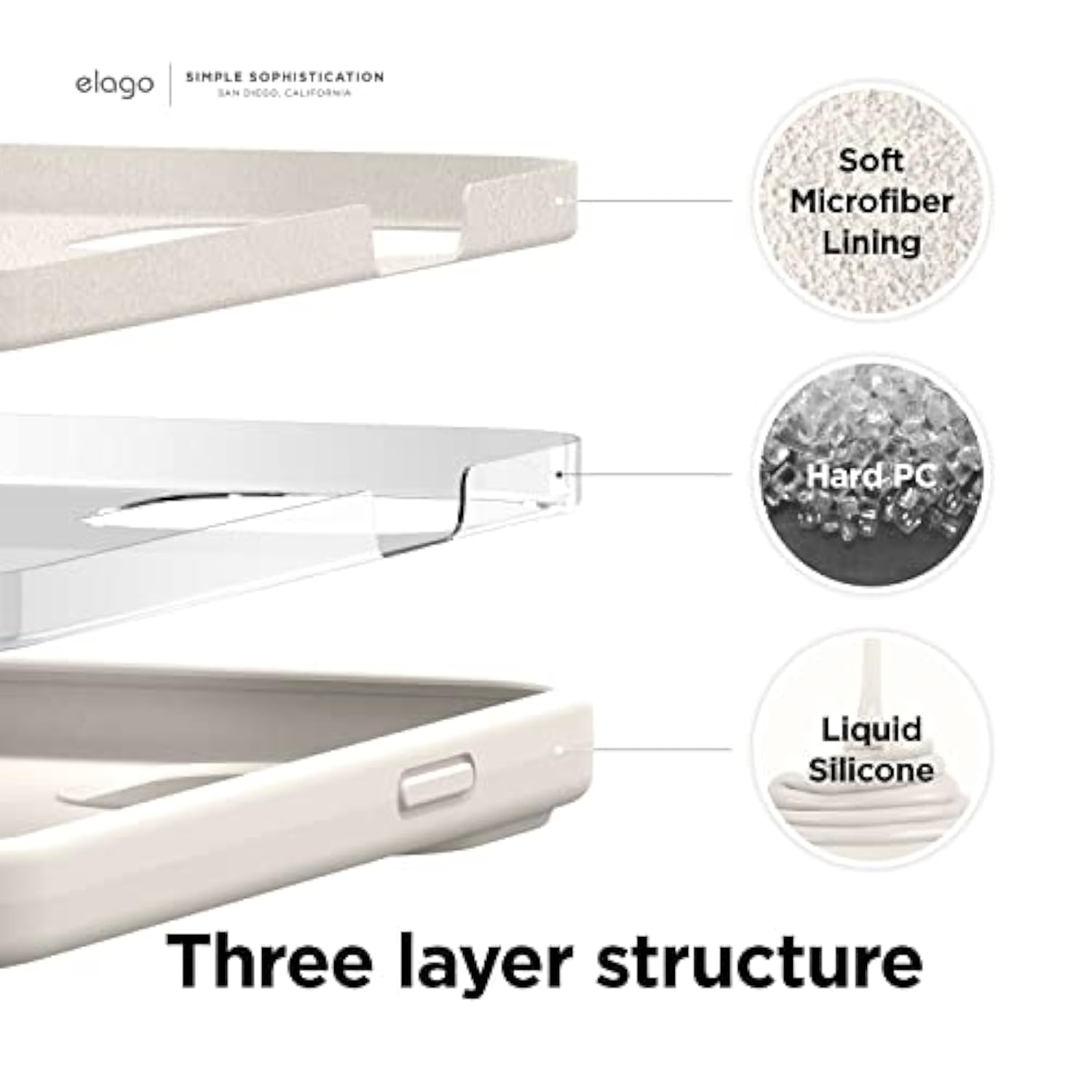 elago Compatible with iPhone 13 Mini Case, Liquid Silicone Case, Full Body Screen Camera Protective Cover, Shockproof, Slim Phone Case, Anti-Scratch Soft Microfiber Lining, 5.4 inch (Stone)