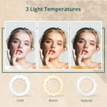 Selfie Ring Light For Phone With 3 Light Temperatures, Portable Rechargeable Clip-On Ring Light With 48 Leds For Mobile, Laptop, Zoom Meeting, Makes Up, Video Calls, Streaming, Selfies