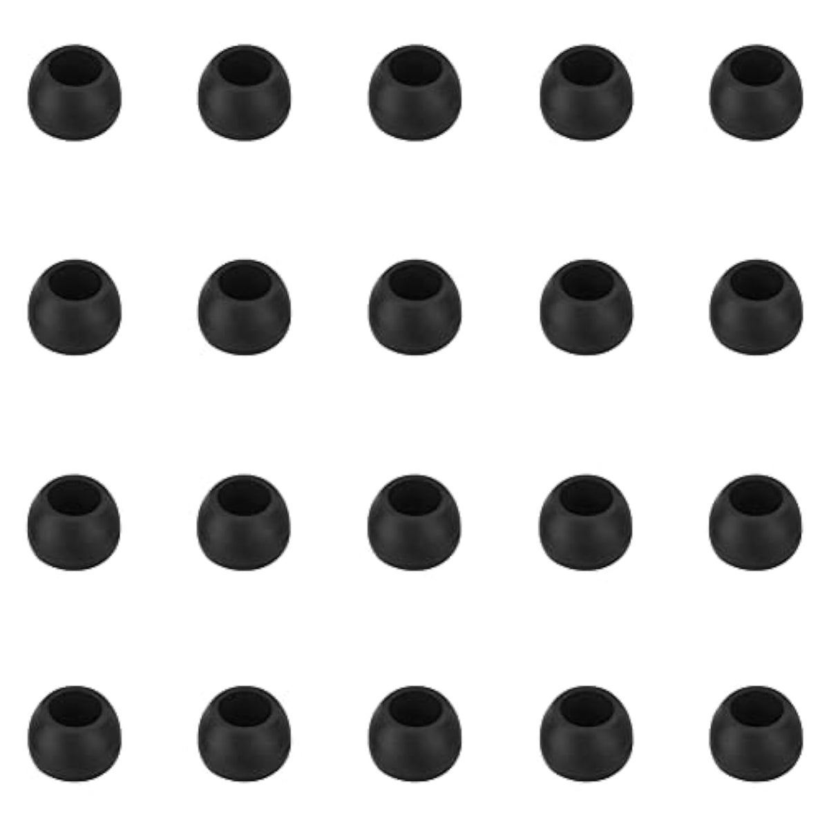 Silicone Small Replacement Earbud Tips Eartips For In-Ear Headphones Rubber Tips Earbuds Cap 10 Pairs (Black)