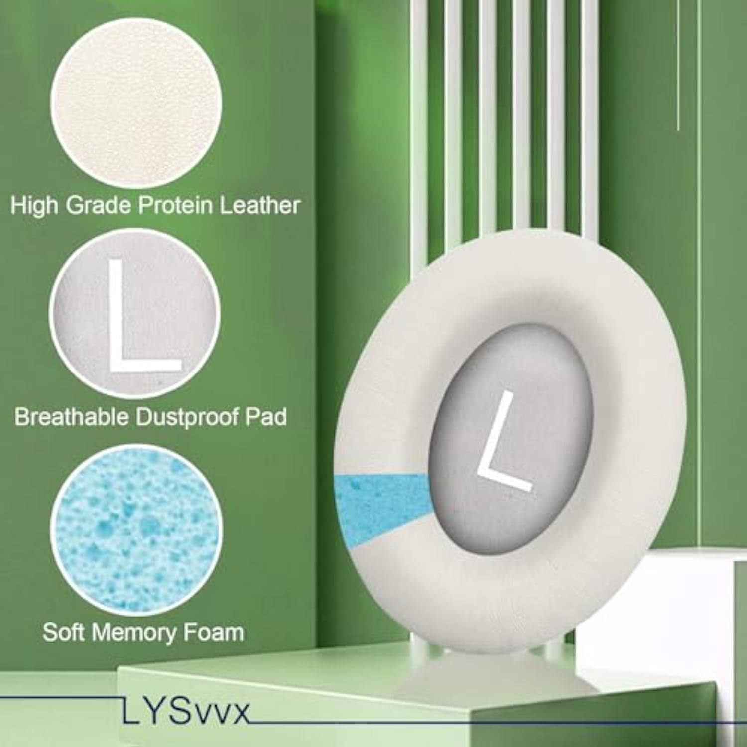 Qc45 Ear Pads - Replacement Earpads For Bose Quietcomfort 45 And Qc Se Headphones(White)