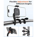 Flexible Phone Holder For Treadmill, Peloton, Stroller, Shopping Cart, Desk, Portable Gooseneck 16.5” Long Arm Phone Mount For 4.7”-6.9" Smartphones