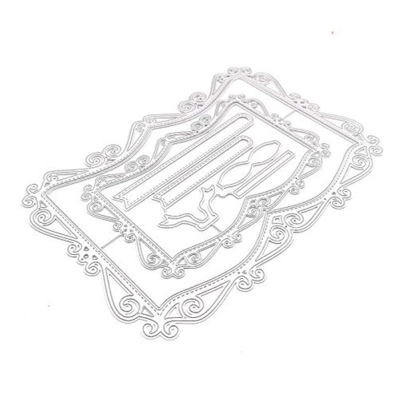 Elegant Booklet Frame Metal Cutting Dies Stencils For Diy Scrapbooking