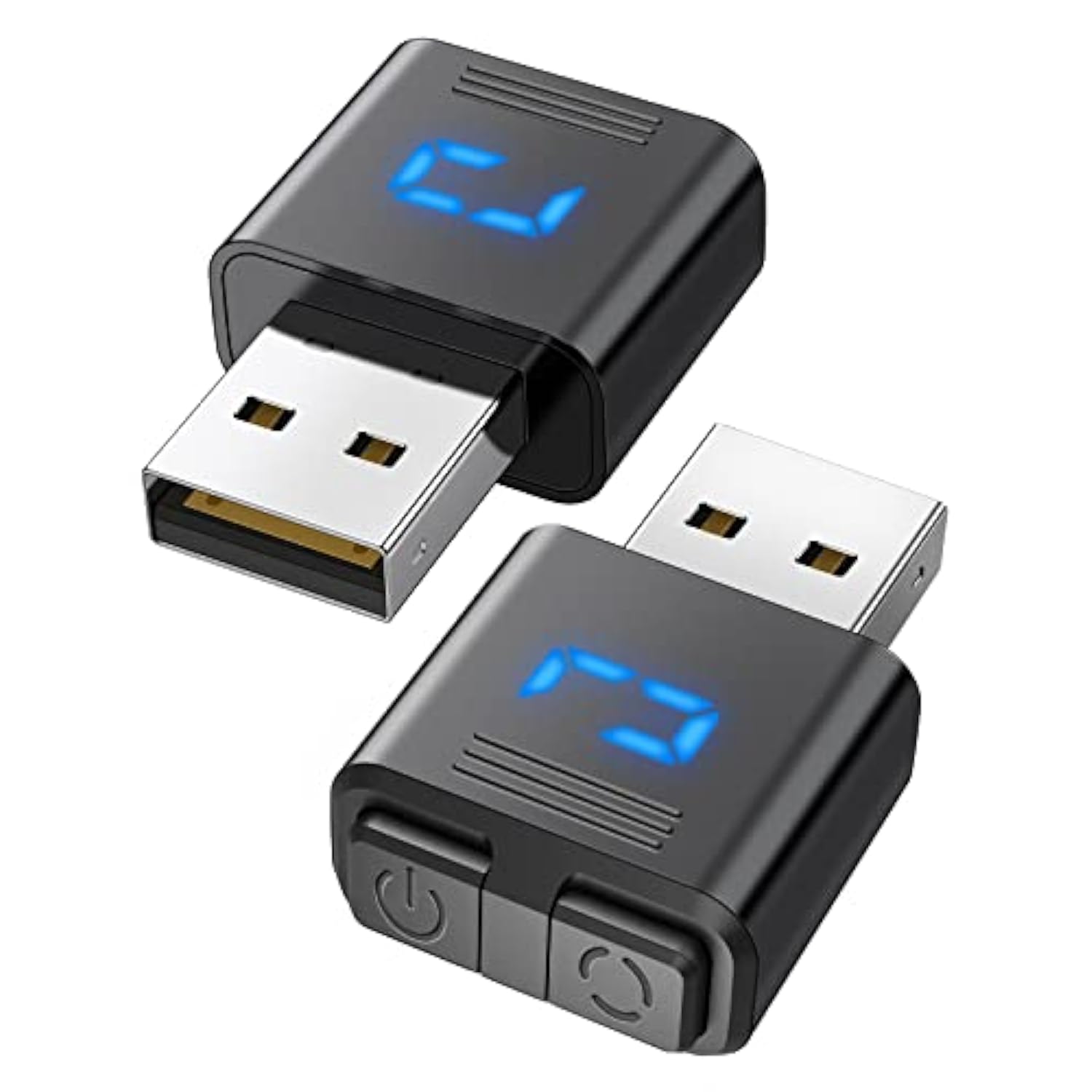 Mini Mouse Jiggler, Easy Operation With 2 Buttons, Plug And Play, 3 Random Tracks, Undetectable Mouse Mover To Boost Your Productivity-2Pcs