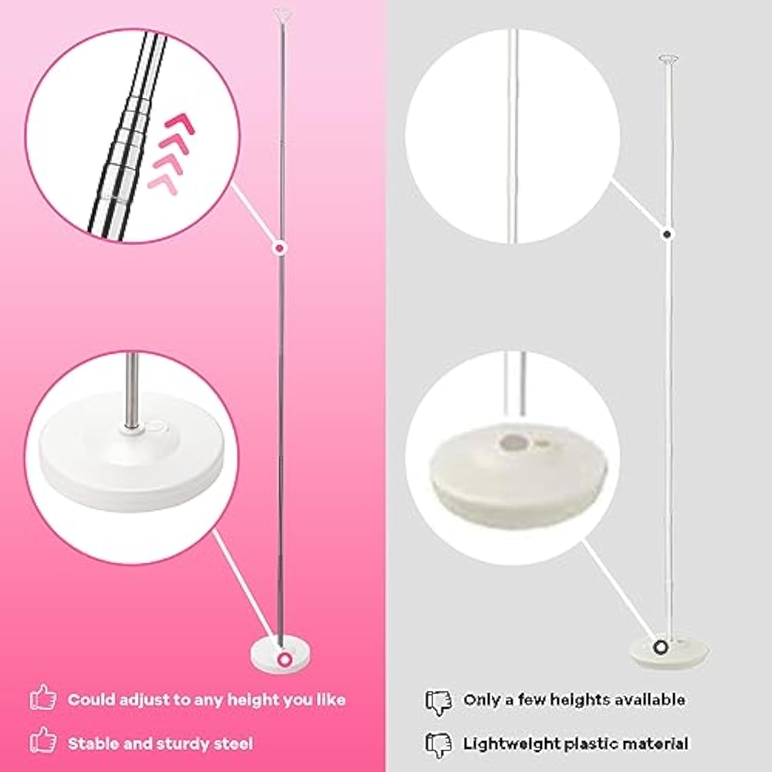 2-Pcs Adjustable 7Ft Balloon Column Stand Kit with Metal Pillars for Parties