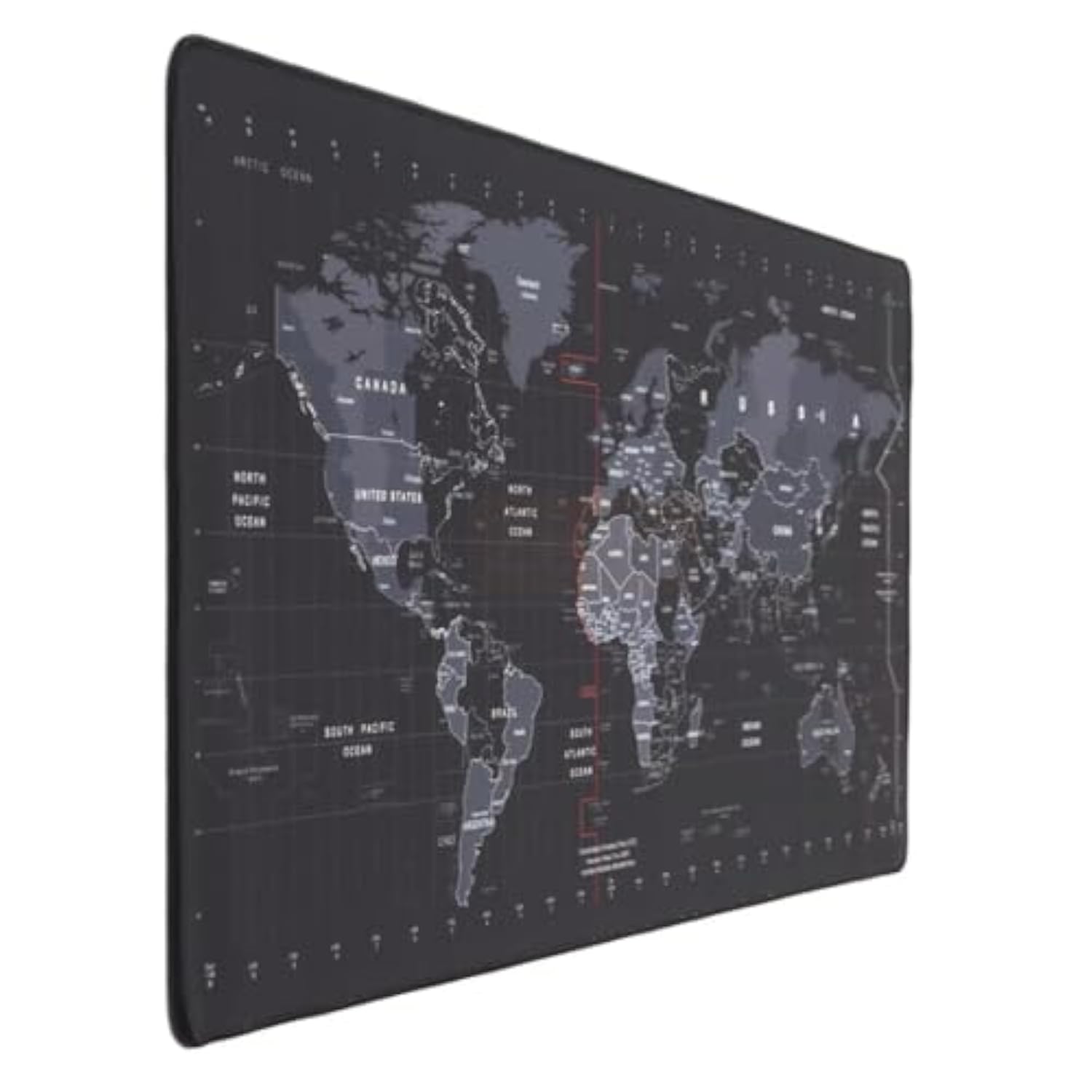 World Map Extra Large Extended Anti Slip Rubber Gaming Mouse Pad & Keyboard Desk Mat For Computer Aptop (900Mm X 400Mm X 2Mm) L Zmp253 Black (World Map, 90 X 40 Cm)