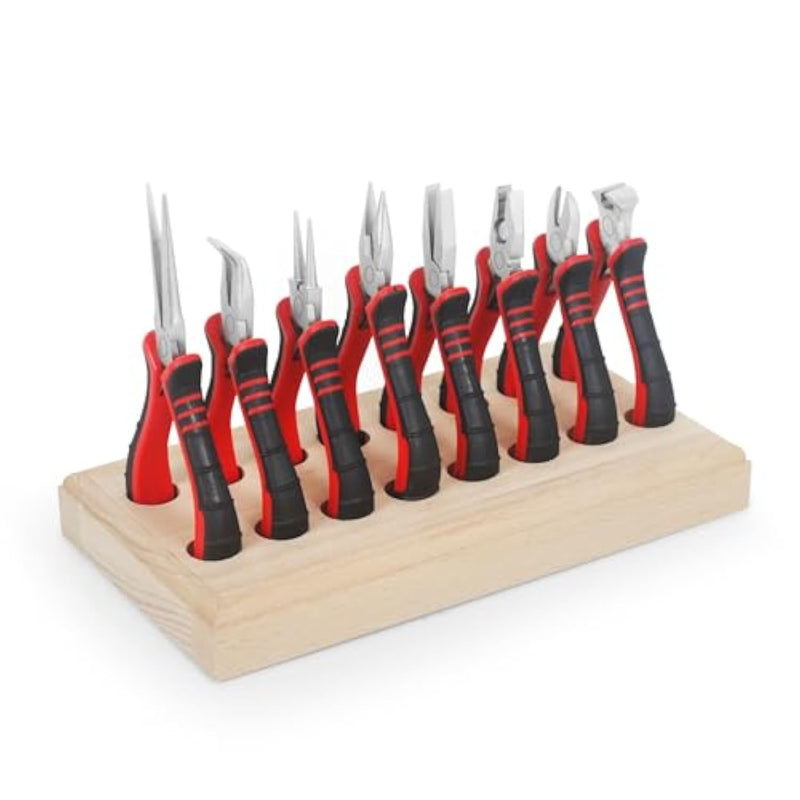 Jewelry Pliers 8Pcs Set With Wood Pallet, Jewelry Making Pliers Kit Tools For Jewelry Making, Jewelry Repair, Wire Wrapping, Beading And Crafts