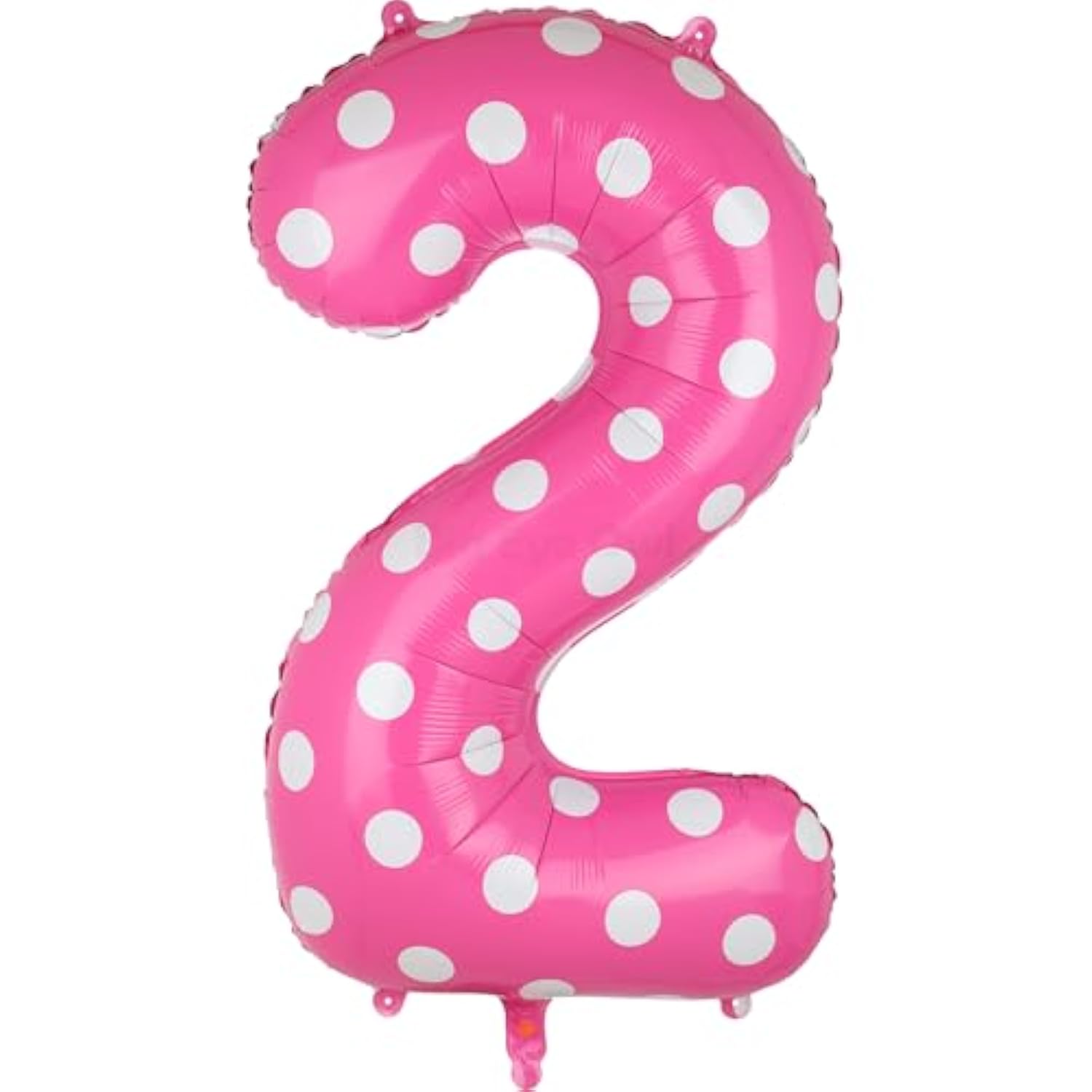 40 Inch Number 2 Balloon Pink Polka Dot Large 2Nd Birthday Decorations For Girls Mylar Foil Helium Aluminum Balloons Baby Shower Party Favors Decor Supplies