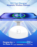Magnetic Wireless Charging Station 3in1 Fast iPhone Charging Pad Foldable Travel MagSafe Charger Station Dock  Mag-Safe Charger for iPhone 17