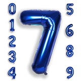 40" Navy Blue Number 7 Balloon: Large Foil Mylar for Boy Birthday/Graduation