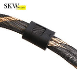 Audiophile Series RCA Cable, 2RCA Male to 2RCA Male Hi-Fi Interconnect Cord, 1.6ft/0.5M, 7mm Heavy Duty Multiple Shielded Nylon Braided Cord for