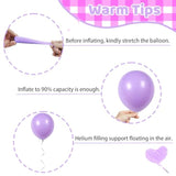 Pink Purple Balloons Set, 60Pcs Purple And Pink Party Balloon, 12Inch Pastel Metallic Purple Pink Latex Balloons Birthday Balloons For Girls Princess Butterfly Wedding Baby Shower Decorations