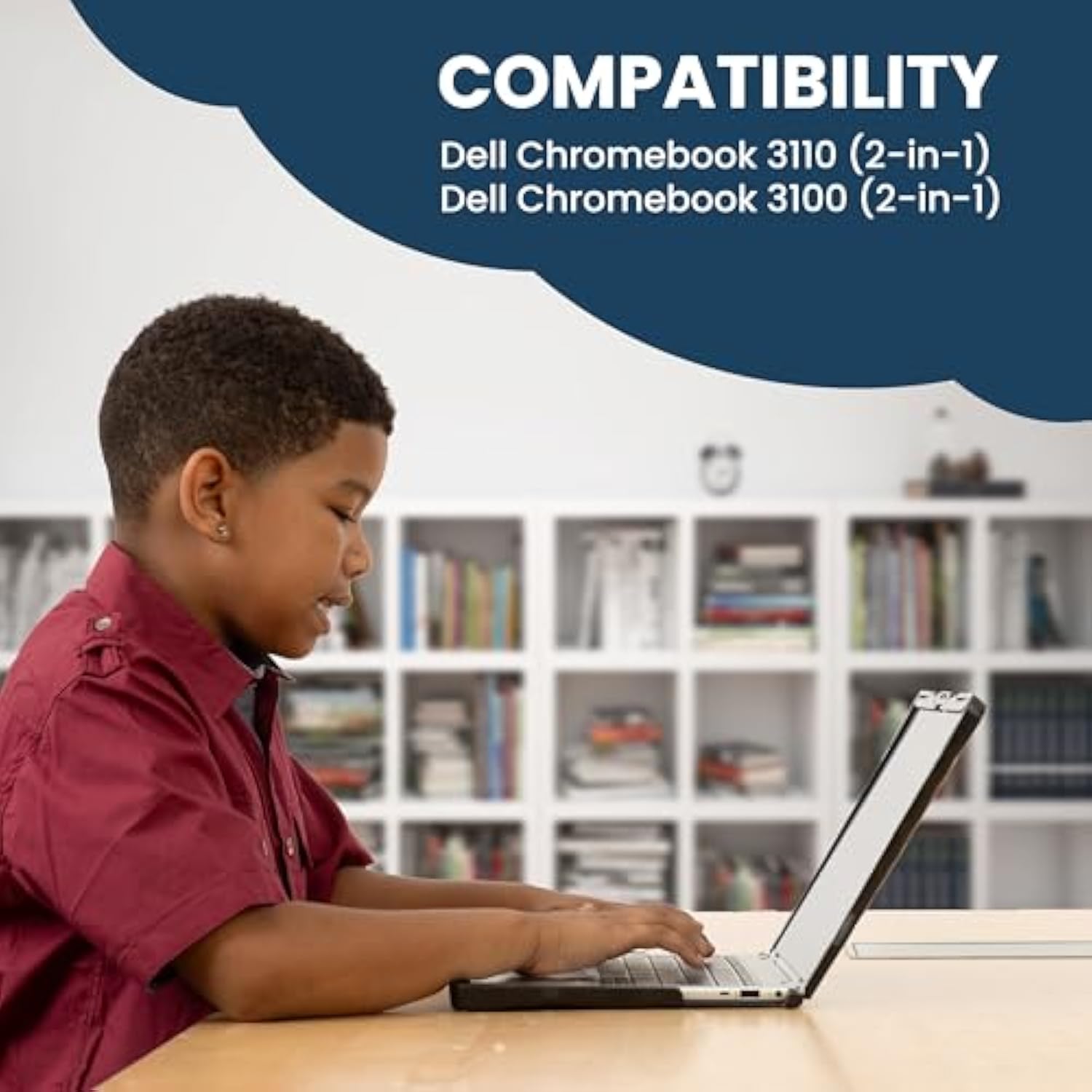 Brenthaven EXO Hard Shell Laptop Case Compatible with Dell 3110/3100 11.6 inch Chromebook 2-in-1 Protective Cover for Kids Computer in School Home Office Business Use-Gray.