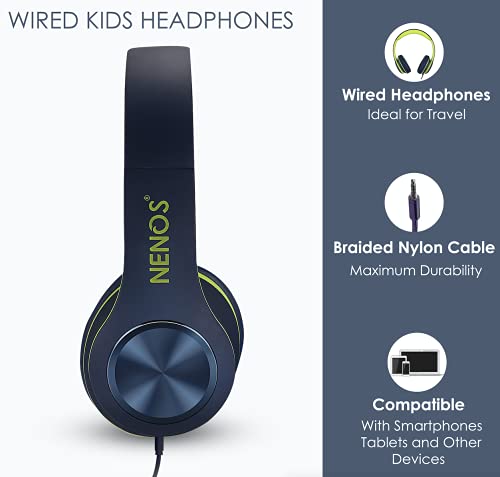 Kids Headphones Volume Limited Over Ear Headphones for Kids Foldable Headphones for Children Boys Girls Toddler Ideal for Tablet, Smartphone, Laptop
