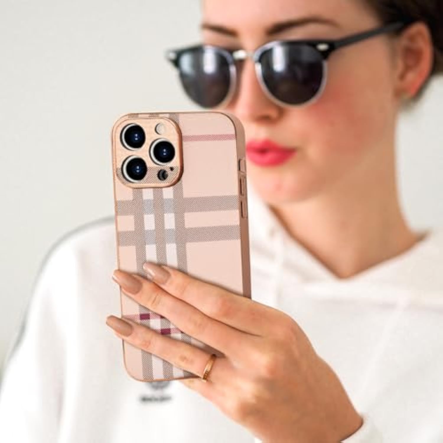 Phone Case For Iphone 16 Pro Max, Fashion Leather Phone Case, Soft Tpu Drop Protection Shockproof Protective Phone Holder Women (For Iphone 16 Pro Max)