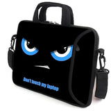 17" Shoulder Bag Adjustable Shoulder Strap Laptop Sleeve Carrying Case With Mouse And Power Adapter Storage Bag (Blue Eyes-1)