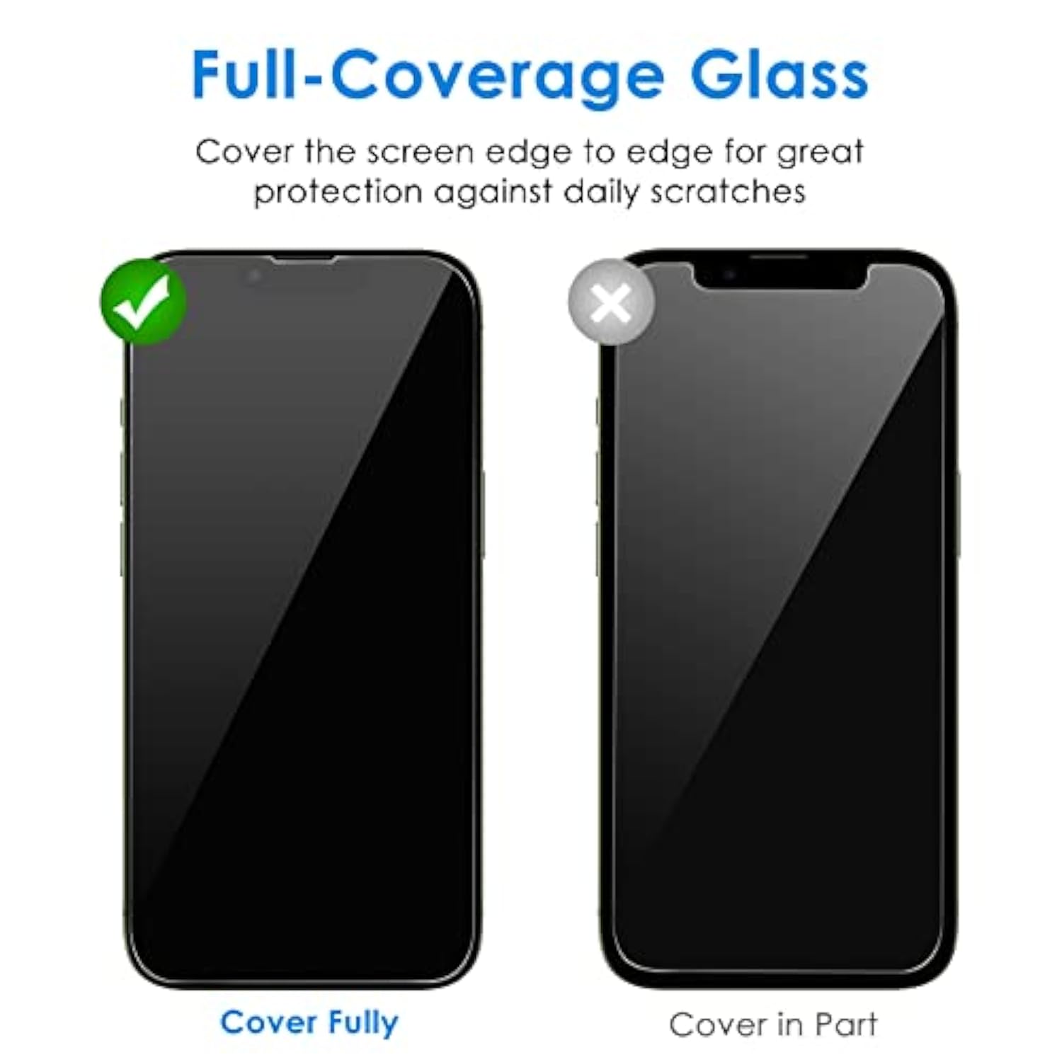 JETech One Touch Install Screen Protector for iPhone 16e 2025, iPhone 13/13 Pro 6.1-Inch, Full Coverage Tempered Glass Film, Auto Alignment Tool Kit, HD Clear, 2-Pack