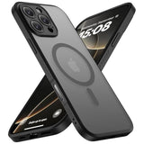 CellEver Strong Magnetic for iPhone 16 Pro Max Case with Camera Control Capture Button [Camera Protection] [Military Drop Protection] [Compatible with MagSafe] Slim Translucent Matte Cover, Black