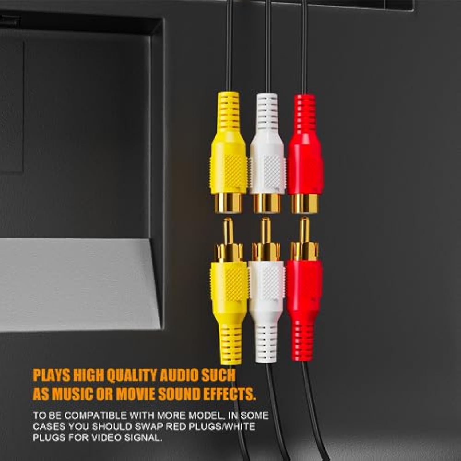 Av Adapter, Video Av Component Adapter Cable Replacement For Tcl Tv, 3 Rca To