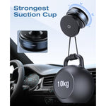 Suction Cup Phone Mount,Magnetic Phone Holder For Car,360°Adjustable Vacuum Suction Phone Mount For Gym/Mirror/Smooth Surface, Compatible With Iphone And All Smartphones