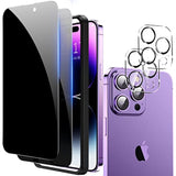 2+2 Pack iPhone 14 Pro Max Privacy Screen & Camera Lens Protectors 6.7 Inch