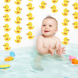 8Pcs Duck Garland Banner, Double Sided Cute Rubber Duck Banner Photo Backdrop Flag Perfect Birthday Themed Party Favors Hanging Decorations And Photo Booth Props (Yellow)