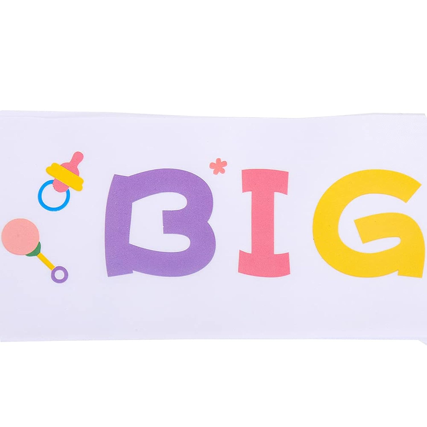 Big Sister Sash White Stain Baby Shower Sash For Baby Shower Big Sister To Be Party Decorations
