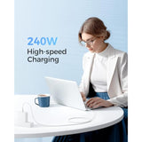 Cable Matters 2-Pack Extreme Flexible 240W USB C Charging Cable - 6ft, Up to [240W Charging, 480Mbps], No Video Support, USB C Charger Cable for MacBook Pro, iPadPro, Dell XPS, Surface Pro, White