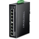8-Port Industrial Gigabit Poe+ Din-Rail Switch, Ti-Pg80, 200W Poe Power Budget, 16Gbps Switching Capacity, Ndaa & Taa Compliant, Ethernet Splitter, Protection
