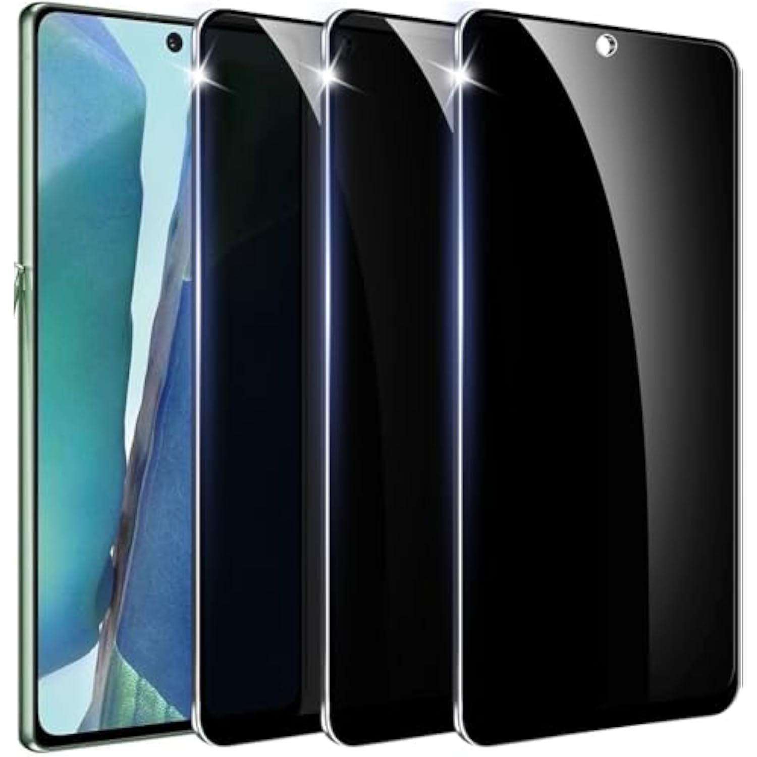 ?3+1 Pack? Designed For Samsung Galaxy Note 20 Privacy Screen Protector, 9H Tempered Glass?Not Support Fingerprint Unlock? Antispy Film Compatible For Samsung Note20 5G