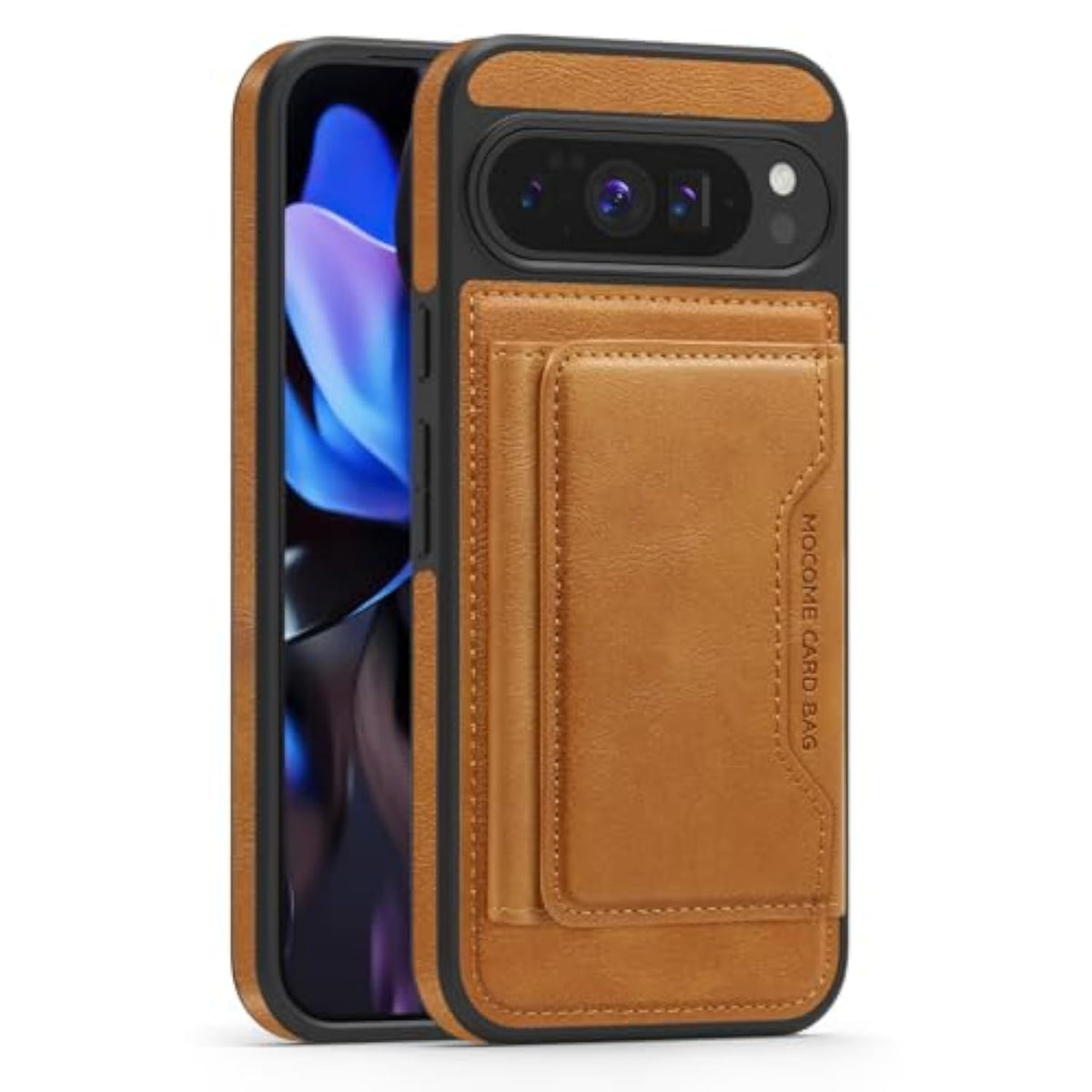 Compatible For Google Pixel 10 / Pixel 10 Pro Case 6.3" Leather Wallet With Card Holder ?Compatible With Magsafe? 2 In 1 Detachable Magnetic Kickstand Shockproof Phone Cover Yellow