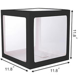 First Birthday Decorations For Girl Or Boy,3 Pcs One Balloon Boxes For 1St Birthday Girl Decoration,Baby Cube Blocks Party Decor With One Letters,Black