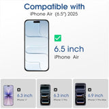 amFilm OneTouch Screen Protector for iPhone Air 17 6.5" + Camera Lens Protector | Auto-Alignment Install | Bubble Free | 9H Tempered Glass | Shatterproof | FHD Clarity | Case Friendly | 2+2 Pack