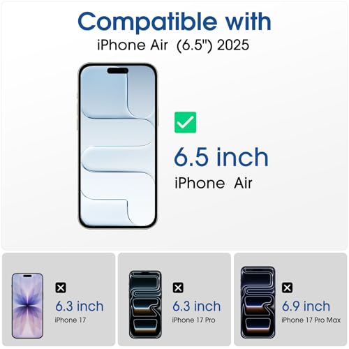 OneTouch Privacy Screen Protector for iPhone Air 17 6.5'' + Camera Lens Protector
