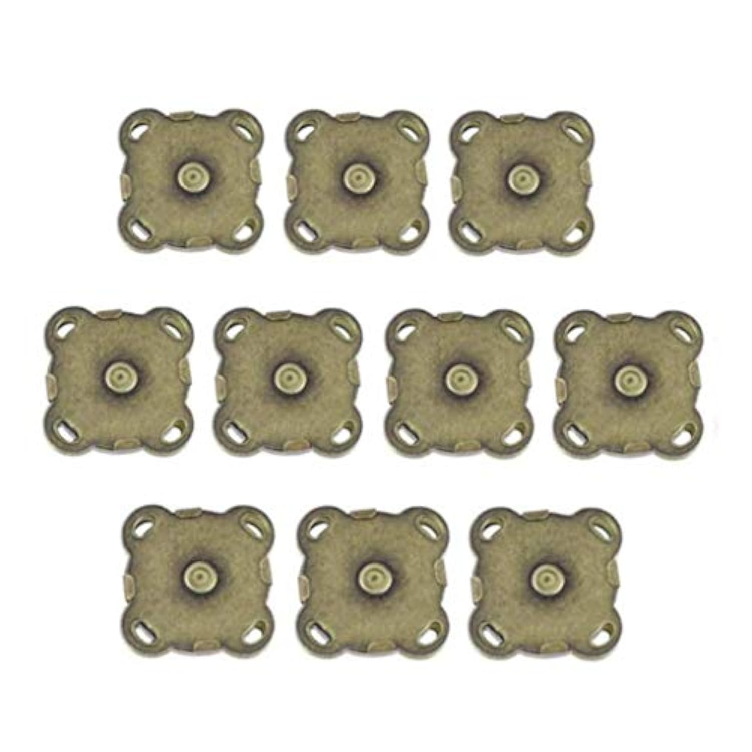 Wafjmaf 10 Sets Bronze Sew In Magnetic Bag Clasps Button Snaps Tone Pu